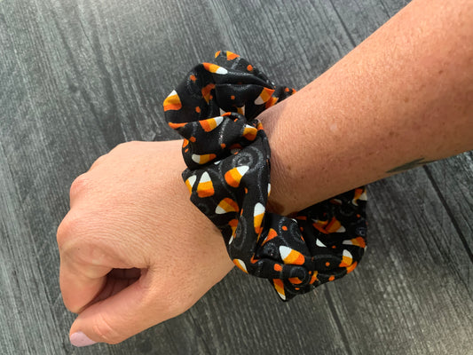 Sparkly Candy Corn - Cotton Scrunchie