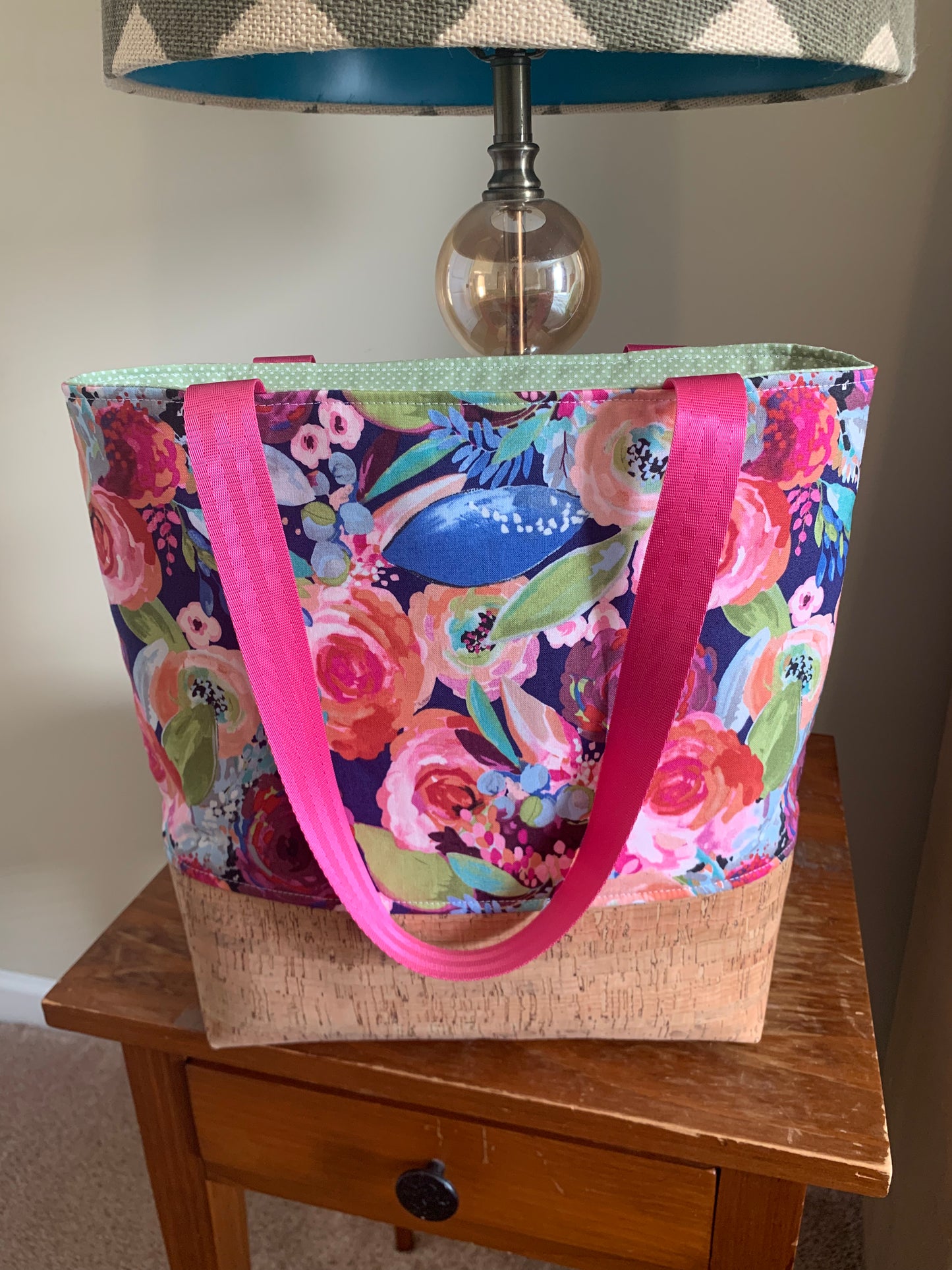 Blissful Blooms in Navy - Martes Tote