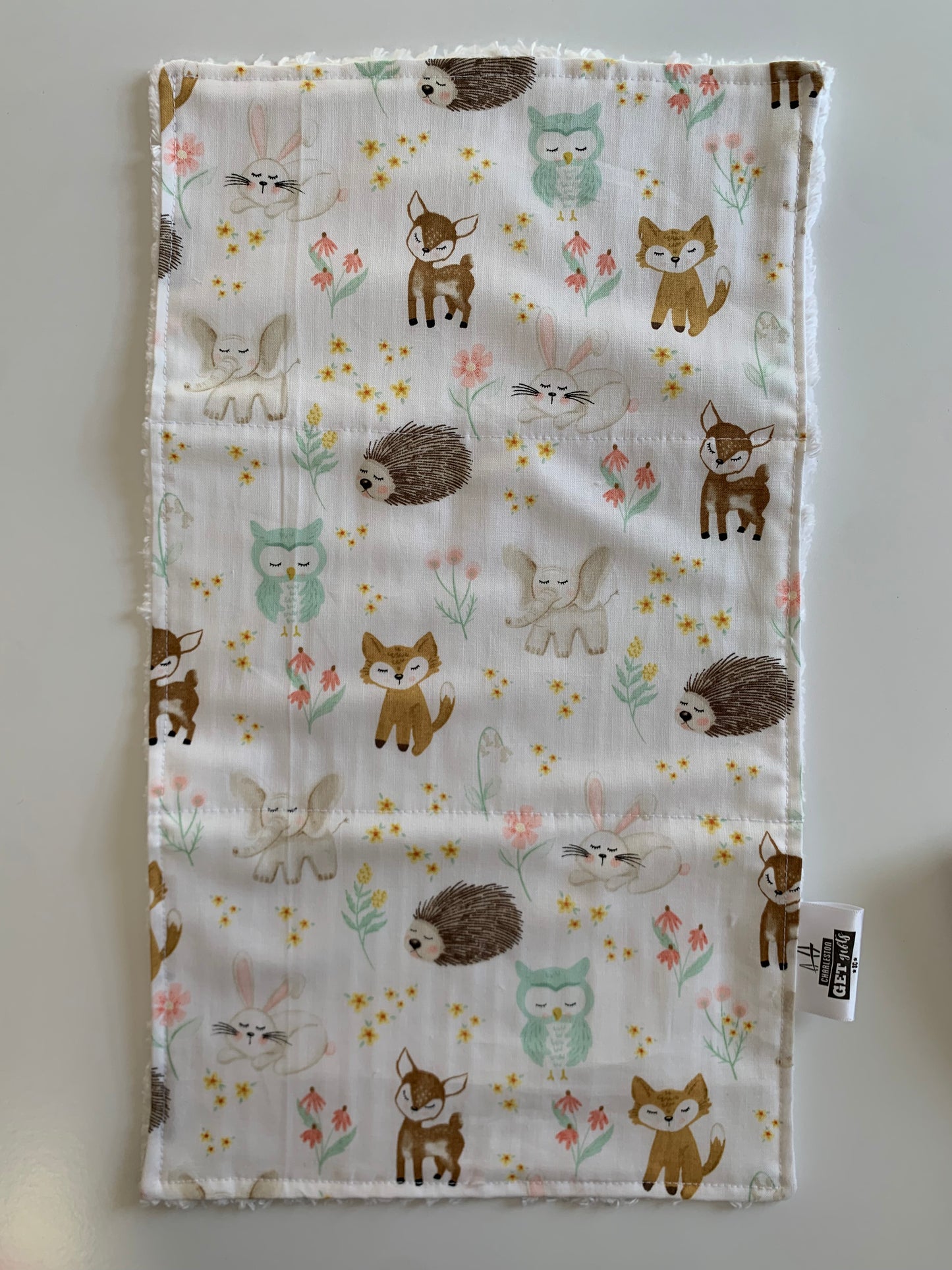 Sleepy Woodland Animals - Burp Cloth Set